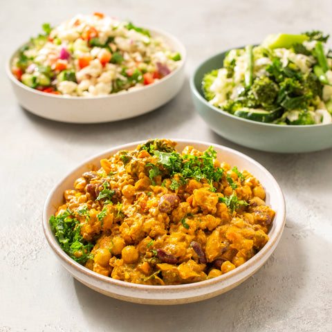 Lentil Chickpea Curry Salad